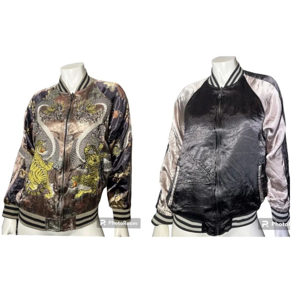 Reversible satin bomber Zara limited edition